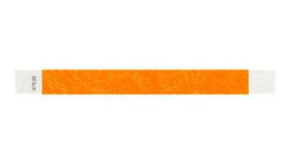 Tyvek 1" Wristbands  - Solid Neon Orange