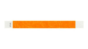 Tyvek 1" Wristbands Custom - Solid Neon Orange