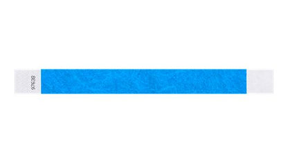Tyvek 1" Wristbands  - Solid Neon Blue