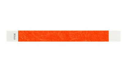 Tyvek 1" Wristbands  - Solid Coral Red