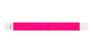 Tyvek 1" Wristbands  - Solid Neon Pink