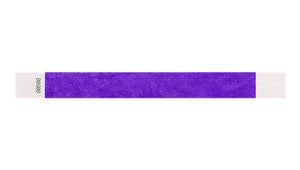 Tyvek 1" Wristbands Custom  - Solid Purple