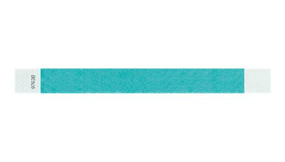 Tyvek 1" Wristbands  - Solid Caribbean Blue