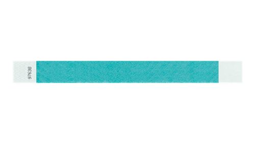 Tyvek 1" Wristbands  - Solid Caribbean Blue