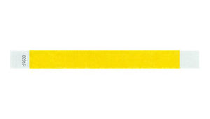 Tyvek 1" Wristbands Custom - Solid Pantone Yellow