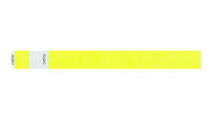 Tyvek 1" Wristbands - Detachable Stub Neon Yellow