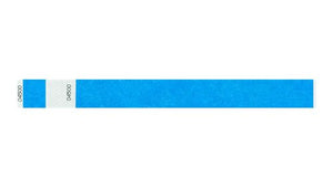 Tyvek 1" Wristbands Custom  - Detachable Stub Neon Blue