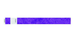 Tyvek 1" Wristbands Custom  - Detachable Stub Purple