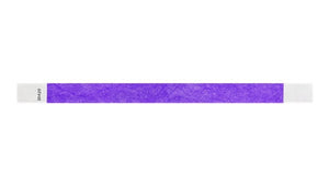 Tyvek 3/4" Wristbands Custom  - Solid Purple