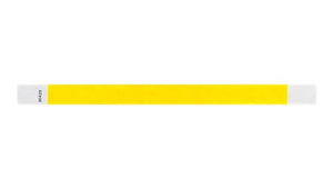 Tyvek 3/4" Wristbands - Solid Pantone Yellow