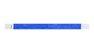 Tyvek 3/4" Wristbands Custom  - Solid Marine Blue