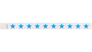 Tyvek 3/4" Wristbands - Stars Blue