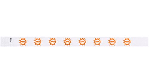 Tyvek 3/4" Wristbands - Suns Neon Orange