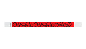 Tyvek 3/4" Wristbands - Penguins Red