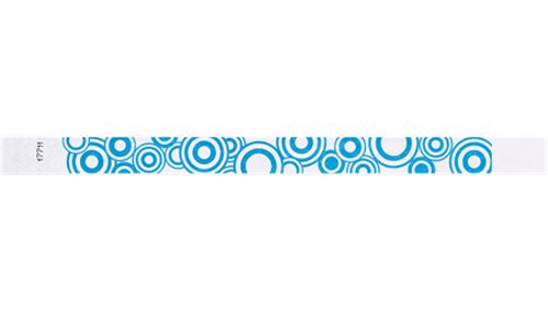 Tyvek 3/4&quot; Wristbands -  Blue Disks