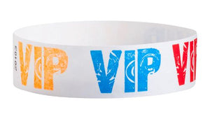 Tyvek 3/4" Wristbands -  VIP Multi Color
