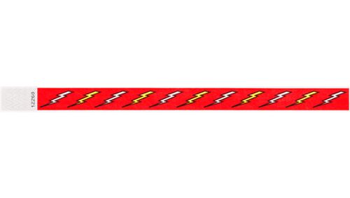 Tyvek 3/4" Wristbands - Lightning Bolt