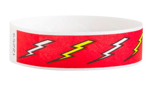 Tyvek 3/4" Wristbands - Lightning Bolt