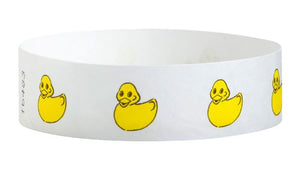 Tyvek 3/4" Wristbands - Rubber Duckies