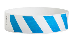 Tyvek 3/4" Wristbands -  Blue Stripes