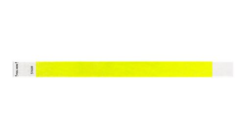 Tyvek 3/4" Wristbands Custom  - Litter Free Neon Yellow