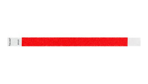 Tyvek 3/4" Wristbands Custom - Litter Free Neon Red