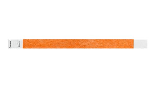 Tyvek 3/4" Wristbands Custom  - Litter Free Neon Orange