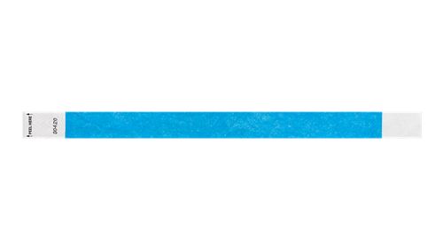 Tyvek 3/4" Wristbands Custom - Litter Free Neon Blue