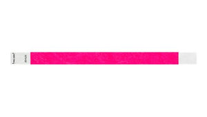 Tyvek 3/4" Wristbands Custom  - Litter Free Neon Pink