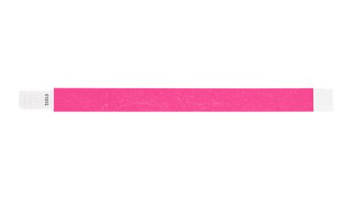 200 3/4 NEON PINK PAPER WRISTBANDS, TYVEK WRISTBANDS, PAPER ARM