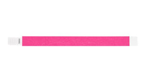 Tyvek 3/4" Wristbands - Qwik Fit Neon Pink