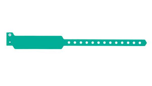 Vinyl Wristbands - Wide Face Teal