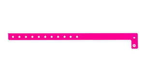 Vinyl Wristbands - Slim Neon Pink